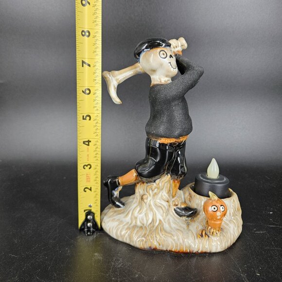 Yankee Candle Boney Bunch Golfer Tea Light Holder Halloween Skeleton Decor 2010 - Picture 16 of 16